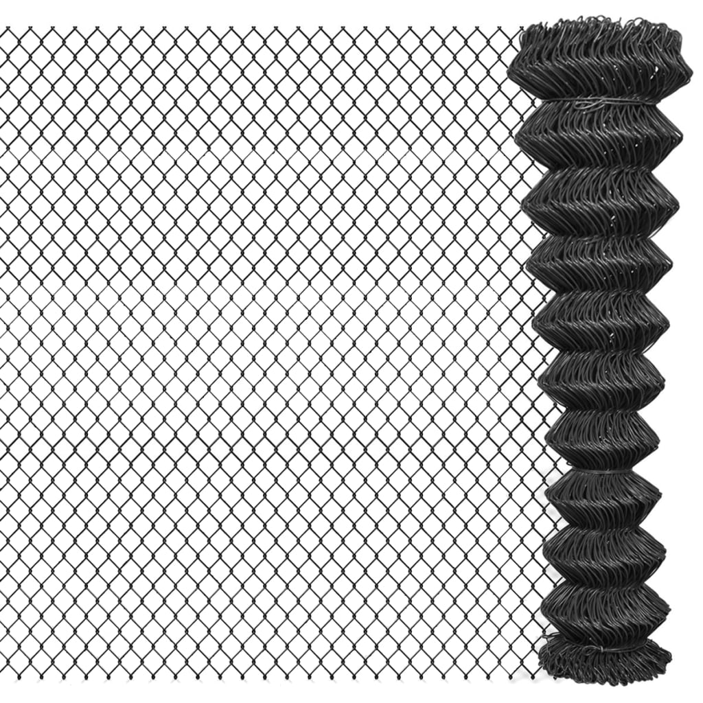 vidaXL Gard plasă de sârmă, gri, 15 x 1,95 m, oțel