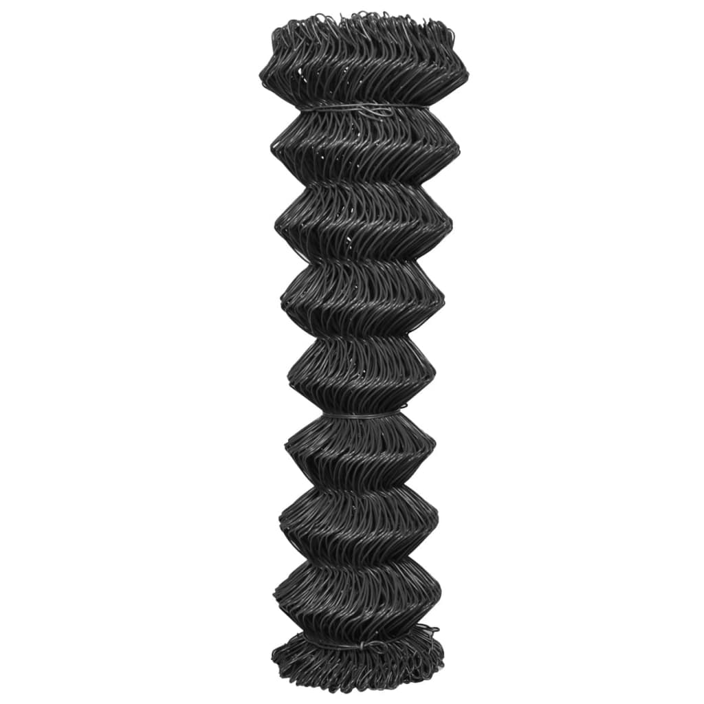 vidaXL Gard plasă de sârmă, gri, 25 x 1,5 m, oțel
