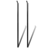 vidaXL Poste de contenção para cerca 2 pcs 115 cm cinza