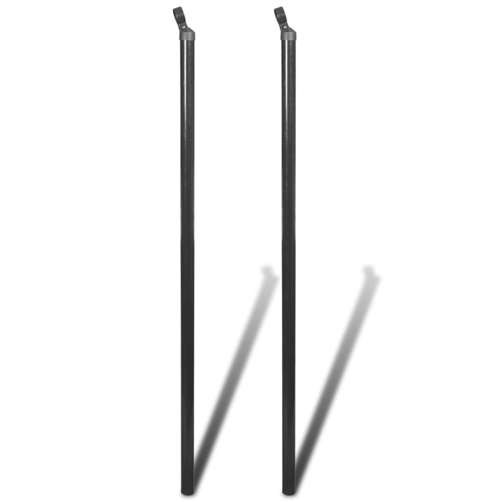 VidaXL - vidaXL Steunpaal voor ketting hekwerk 150 cm grijs 2 st