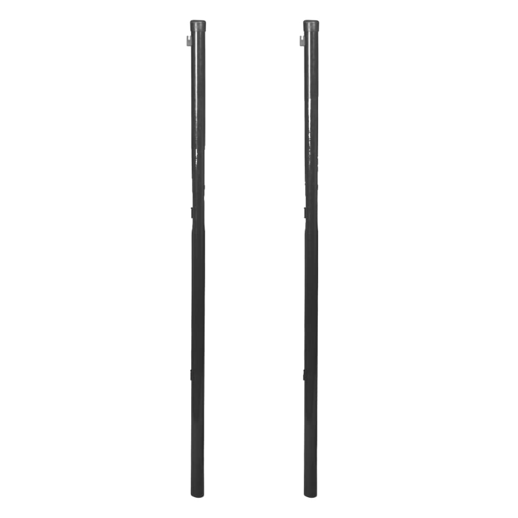 vidaXL Stâlpi de susținere pentru gard de plasă, 2 buc., 115 cm de la vidaxl imagine noua