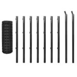 vidaXL Conjunto de cerca 10x0,8 m aço cinzento