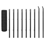 vidaXL Conjunto de cerca 10x1 m aço cinzento