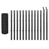 vidaXL Conjunto de cerca 25x0,8 m aço cinzento