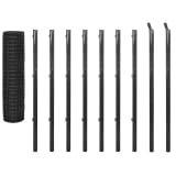 vidaXL Conjunto de cerca 10x1,7 m aço cinzento