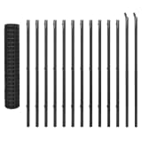 vidaXL Euro Fence Set 25x1.5 m Steel Grey