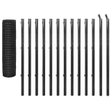 vidaXL Euro Fence Set 25x1.7 m Steel Grey