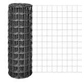 vidaXL Cerca 10x1,2 m com rede em aço de 77x64 mm, cinzento