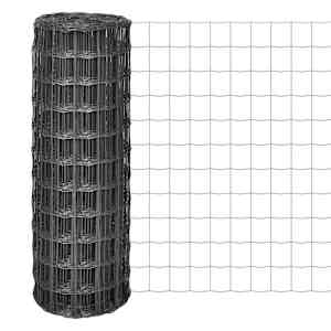 Evro ograja iz jekla 25x1,2 m siva