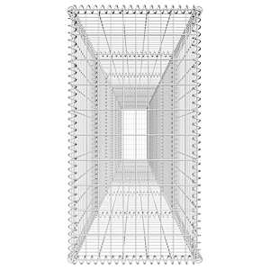 Gabionová zeď s víkem pozinkovaná ocel 600 x 50 x 100 cm - obrázek 4