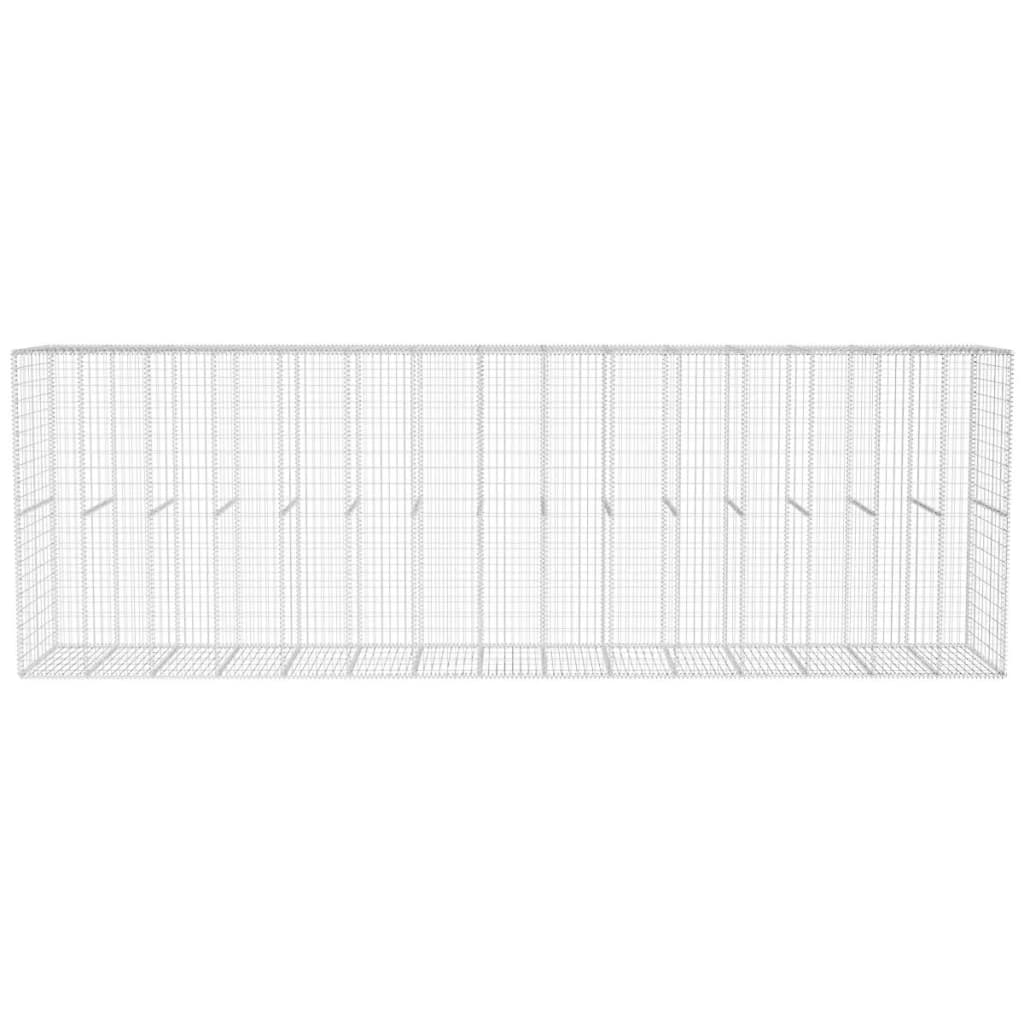 

vidaXL Schanskorfmuur met deksel 600x50x200 cm gegalvaniseerd staal