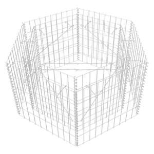 vidaXL kuusnurkne gabioon-taimelava, teras 100 x 90 x 50 cm