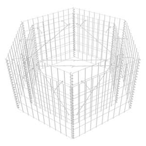 Šestihranný gabionový vyvýšený záhon 100 x 90 x 50 cm - obrázek 2