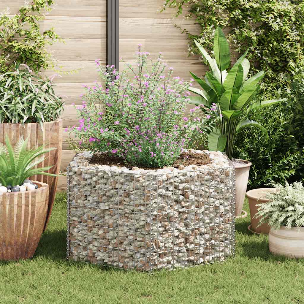 vidaXL Gabion plantenbak verhoogd zeshoekig 100x90x50 cm afbeelding