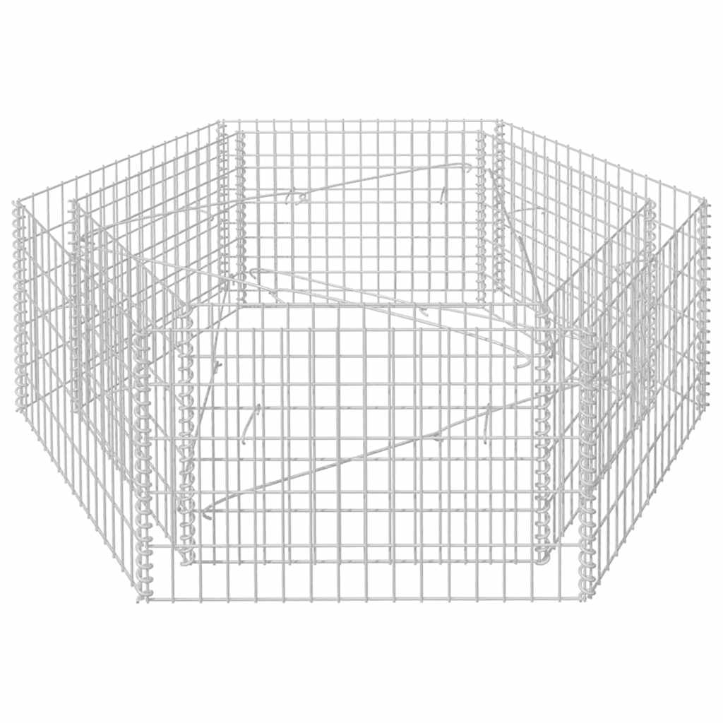 E-shop vidaXL Šesťhranný gabiónový vyvýšený záhon 160x140x50 cm