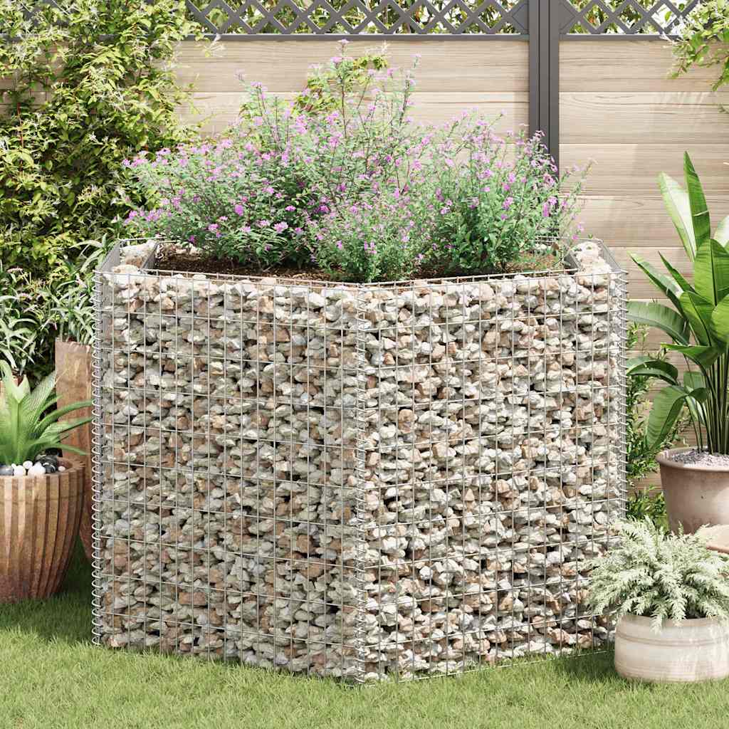 

vidaXL Gabion plantenbak verhoogd zeshoekig 160x140x100 cm