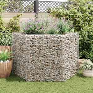 Šestkotna visoka greda gabion 160x140x100 cm