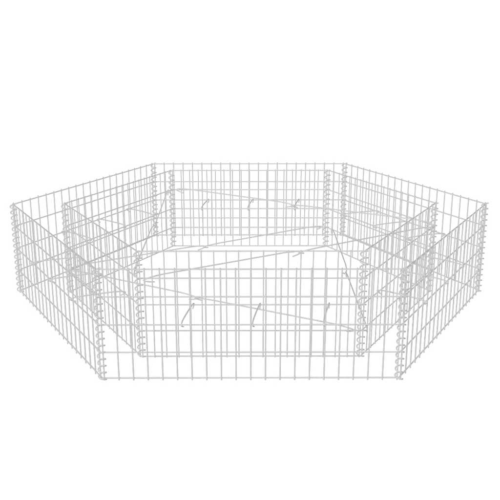 

vidaXL Hexagonal Gabion Raised Bed 78.7"x68.1"x15.7"