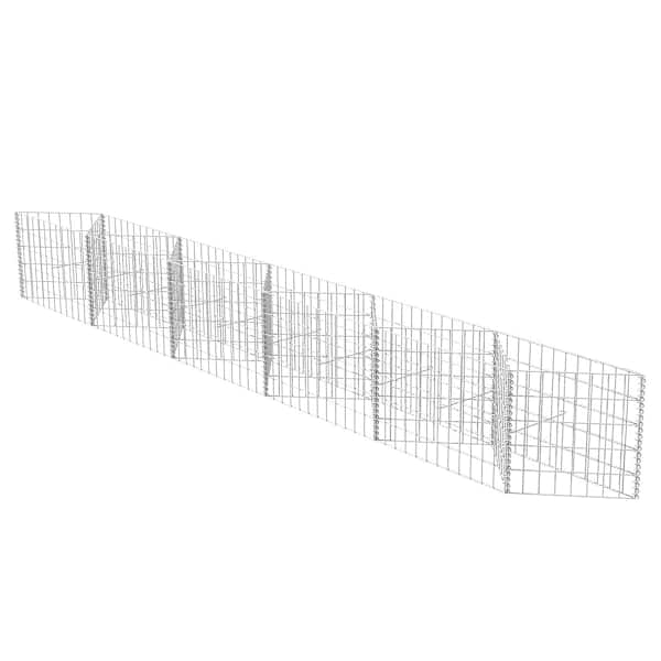 vidaXL gabioonkorv, tsingitud teras 300 x 30 x 50 cm
