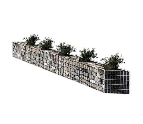 Panier Gabion Acier Galvanisé 85x30x200 Cm - Pour Clôture Jardin, Mur De Soutènement