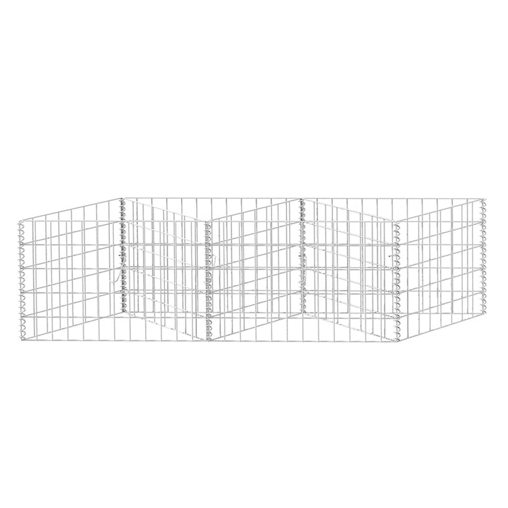 vidaXL Gabion Basket Galvanised Steel 47.2"x11.8"x19.7"