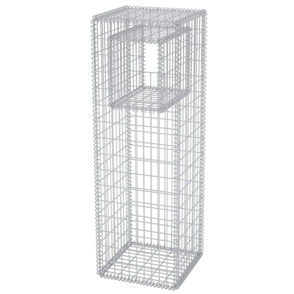 

vidaXL Gabion Basket Post/Planter Steel 19.7"x19.7"x63"