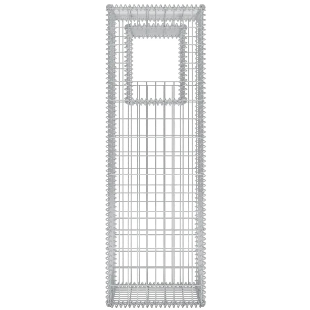 vidaXL Gabion Basket Post/Planter Steel 19.7"x19.7"x63"