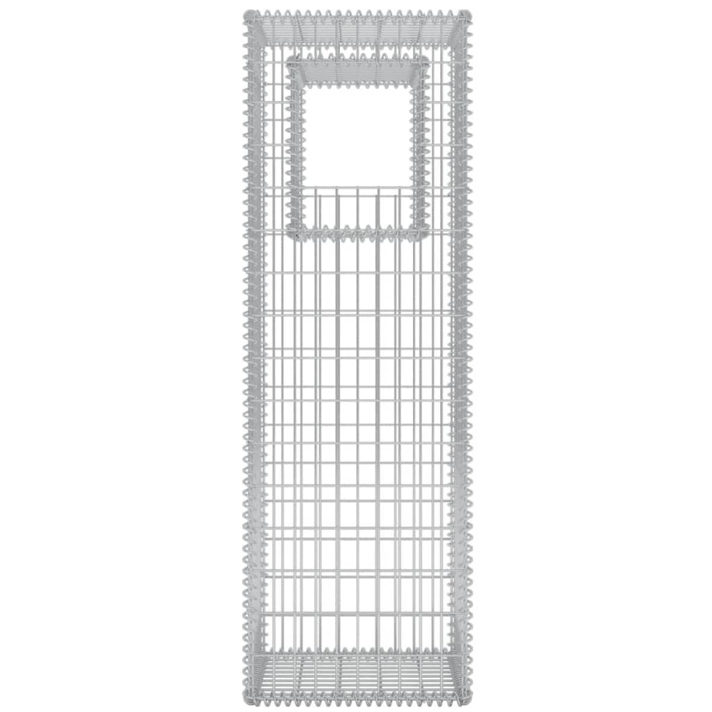 2 db acél gabion kosár oszlop / ágyás 50 x 50 x 160 cm 