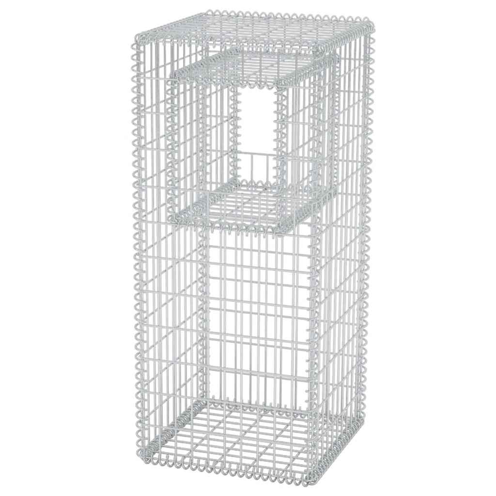 

vidaXL Gabion Basket Post/Planter Steel 19.7"x19.7"x47.2"