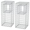 vidaXL gabioonkorvid-taimekastid, 2 tk, teras 50 x 50 x 120 cm