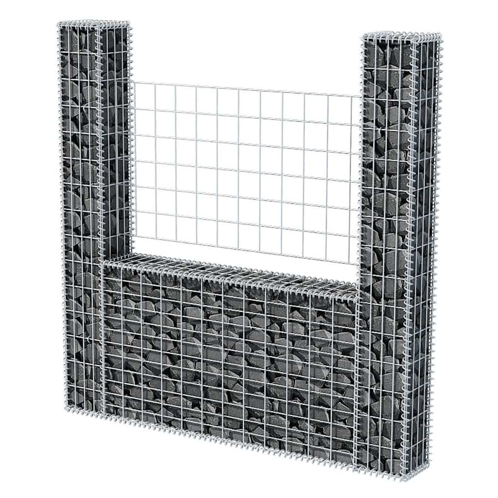 

vidaXL Gabion mand U-vormig 160x20x150 cm staal