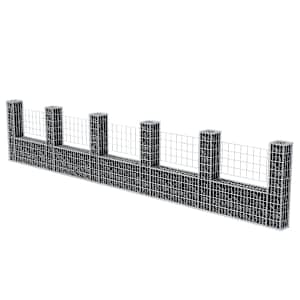 Gabionový koš ve tvaru U pozinkovaná ocel 570 x 20 x 100 cm - obrázek 3