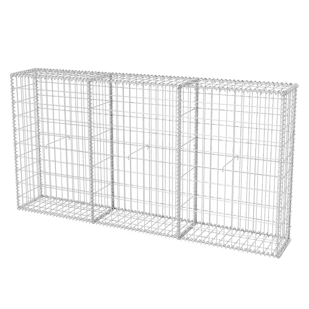 vidaXL Panier de gabion Acier galvanisé 200x30x100 cm  