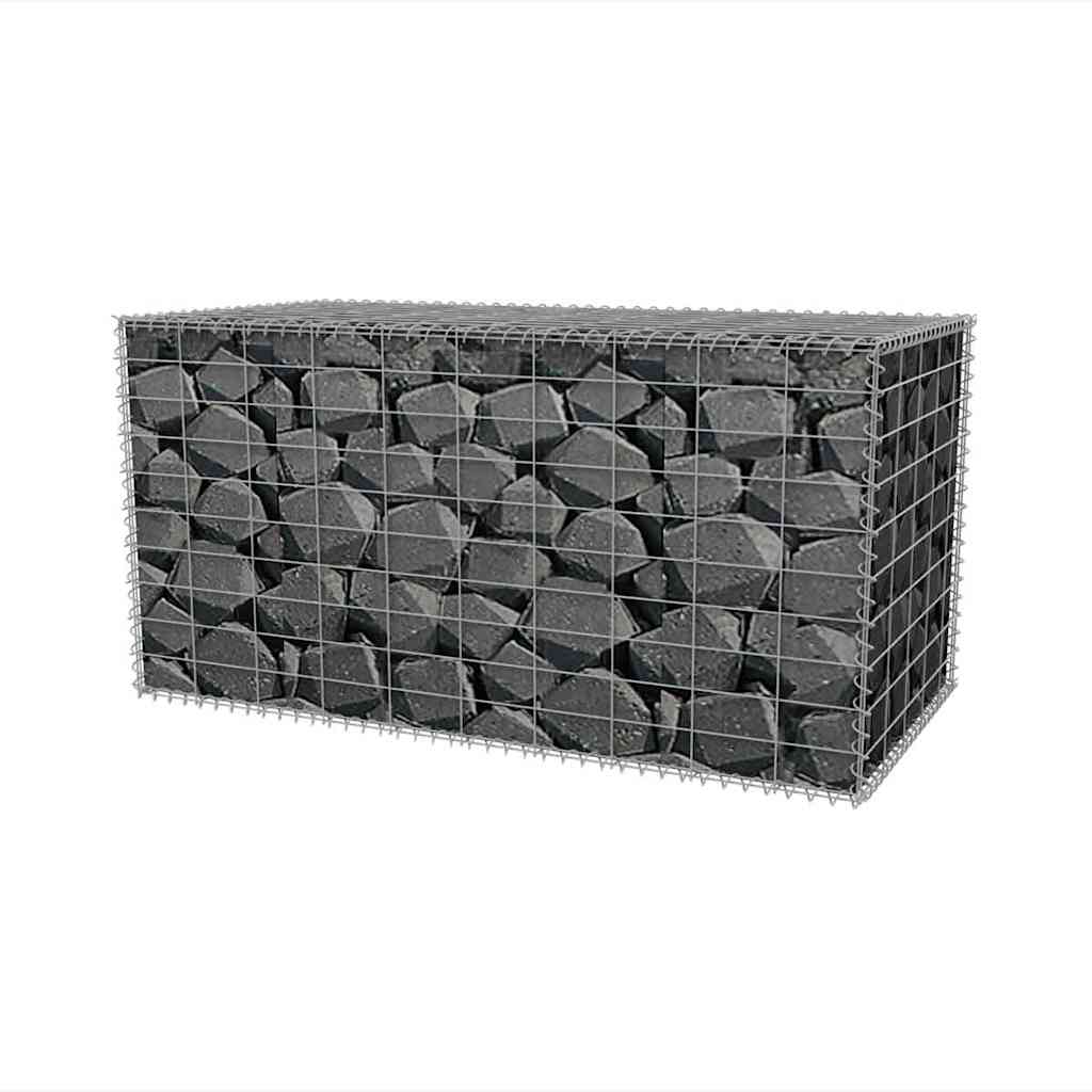 

vidaXL Gabion mand 100x50x50 cm gegalvaniseerd staal