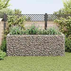 Visoka greda gabion jeklo 270x90x100 cm