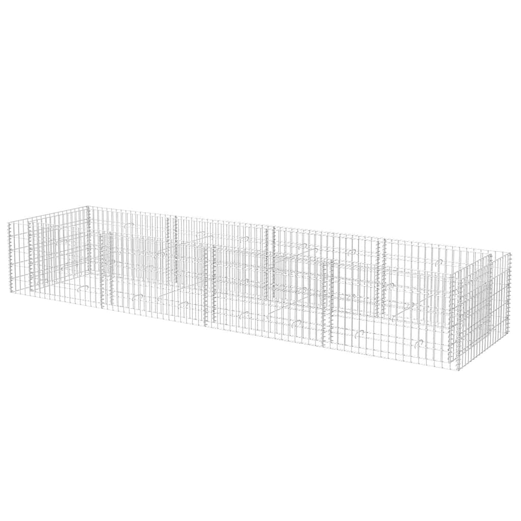 vidaXL Gabionový vyvýšený záhon ocel 360 x 90 x 50 cm