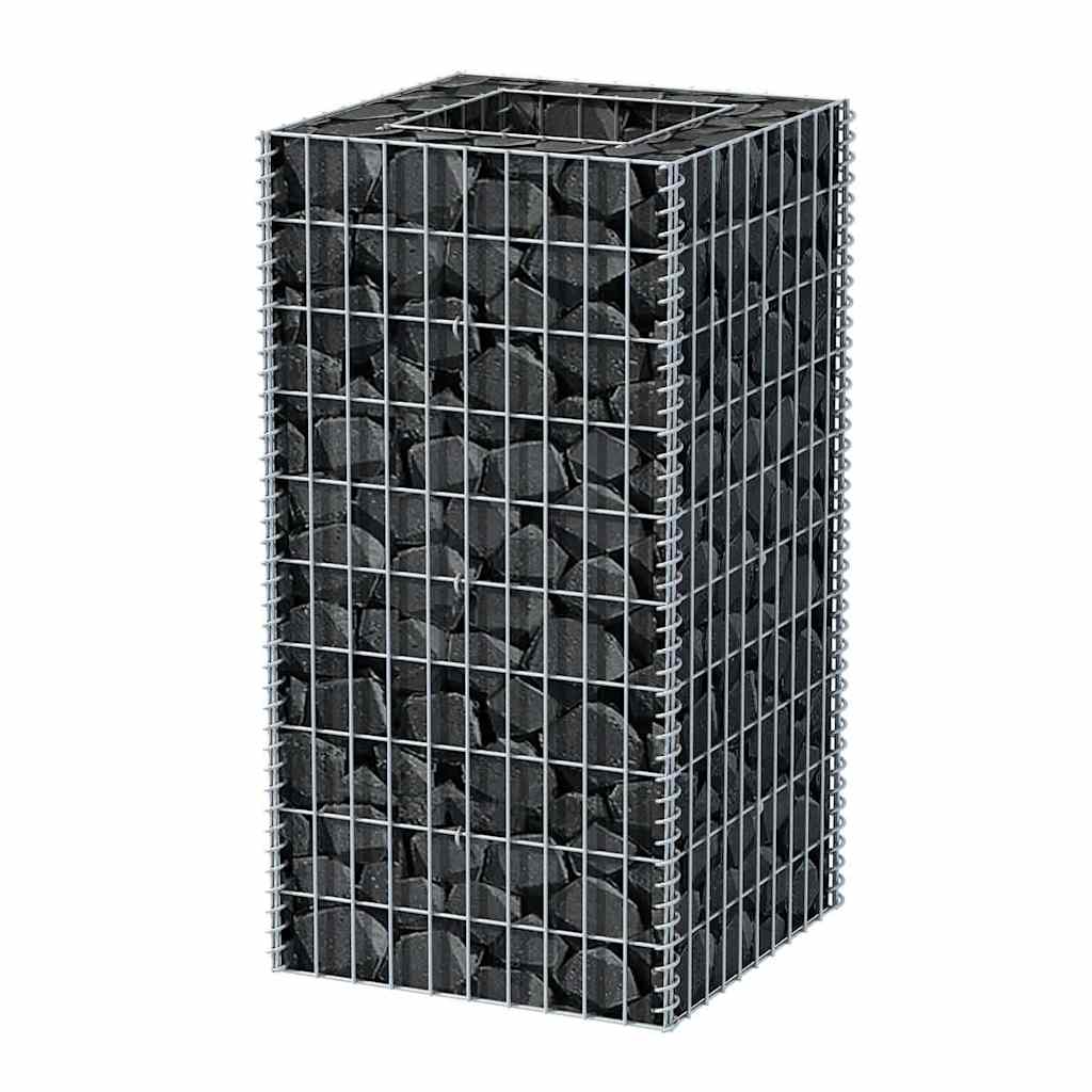 vidaXL Gabion plantenbak verhoogd 50x50x100 cm staal afbeelding