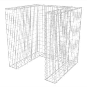 vidaXL gabioonist ratastega pr&uuml;gikasti &uuml;mbris, teras, 110 x 100 x 120 cm