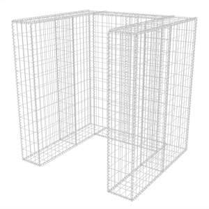 Gabionová zástěna pro 1 popelnici ocelová 110 x 100 x 120 cm - obrázek 2