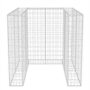 Gabionová zástěna pro 1 popelnici ocelová 110 x 100 x 120 cm - obrázek 7