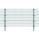 vidaXL Omheiningspaneel met palen groen ijzer 6x1,2 m