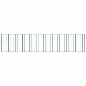 vidaXL Fence Panel with Posts Powder-coated Iron 6x2 m Green