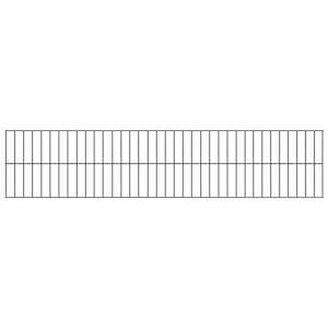 vidaXL Tvoros plok&scaron;tė su stulp., antracito sp., 6x1,2m, dengt. geležis