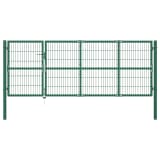 vidaXL postidega aiavärav 350 x 120 cm, terasest, roheline