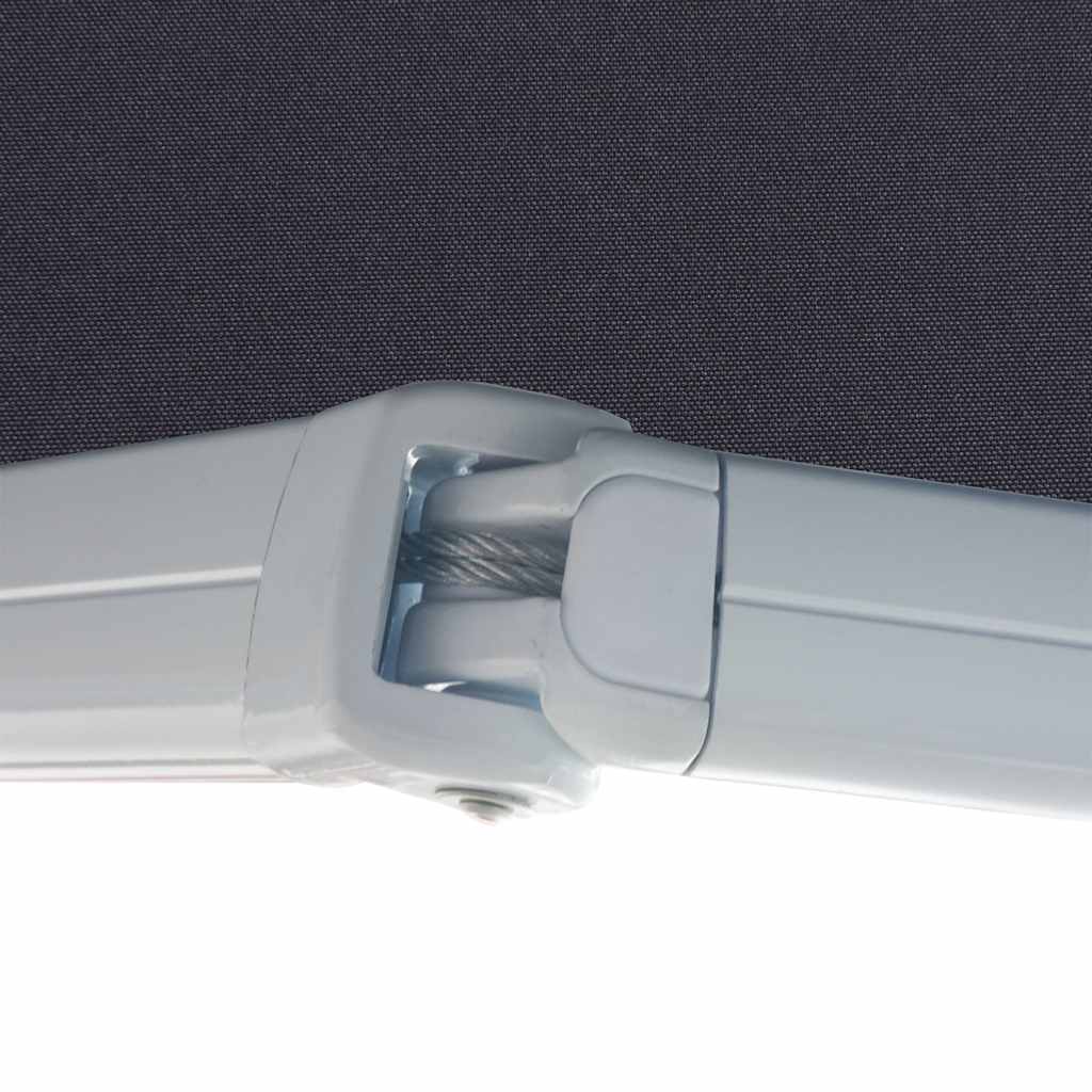 Uitschuifbare luifel Zwart 400 × 300 cm Aluminium image 12
