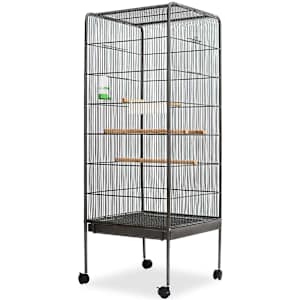 vidaXL linnupuur, must, 54 x 54 x 146 cm, teras