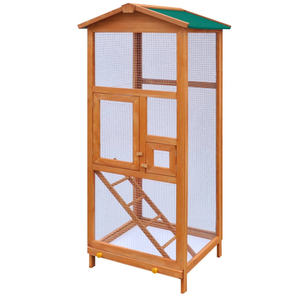 

vidaXL Vogelkooi 65x63x165 cm hout