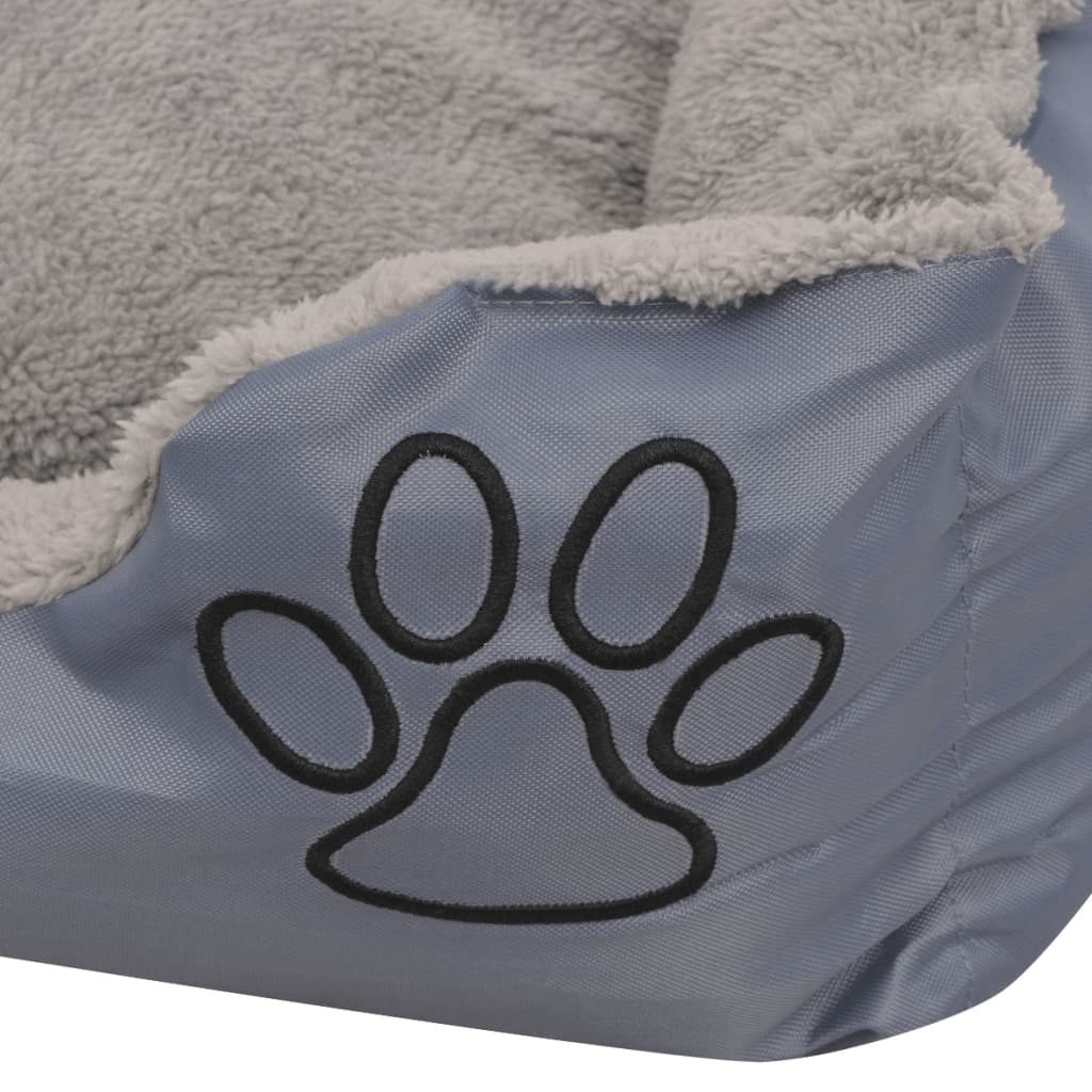 Krevet za pse s podstavljenim jastukom veličina S sivi