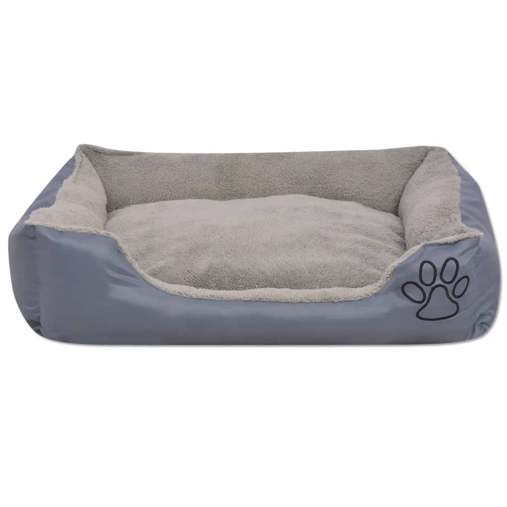 Thumbnail - vidaXL Hundebett mit gepolstertem Kissen Größe M Grau