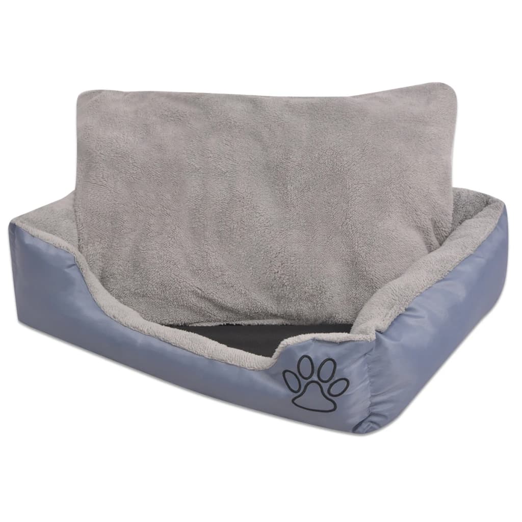 Lit pour chiens avec coussin rembourré Taille XXL Gris